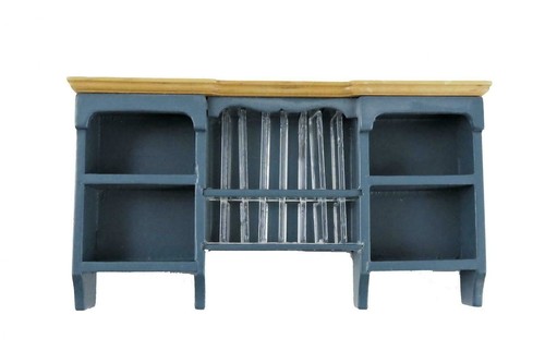 Dolls house blue pine - dolls, &