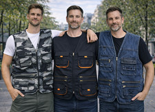 Men Multi Pockets Vest Utility