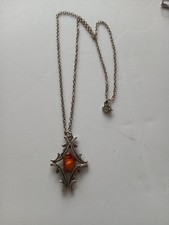 Vintage Amber Glass Pendant