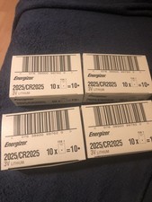 Energiser 3v Lithium CR2025 Battery’s X 40 Total 4 Boxes Bargain New Out Of Date