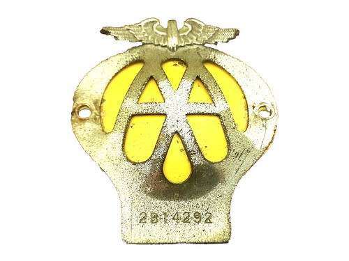 Vintage chrome car badge - aa,