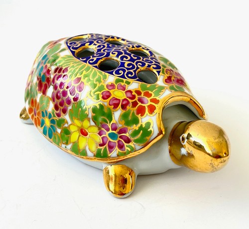 Antique floral frog - antique,