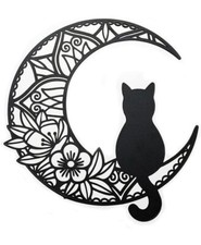 Metal Black Cat Moon