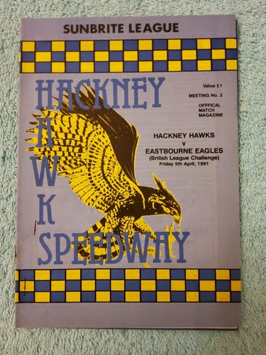 Hackney speedway programme - hackney,