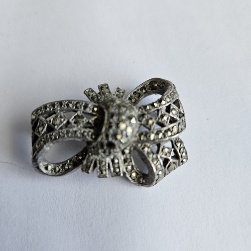 Vintage silvertone marcasite - vintage,