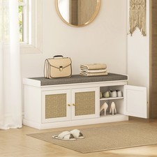Shoe Bench with Storage, Woven