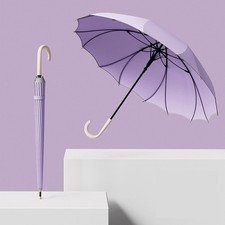 Long Handle Windproof Umbrella 16 Spokes Large Automatic Double Canopy Golf Rain