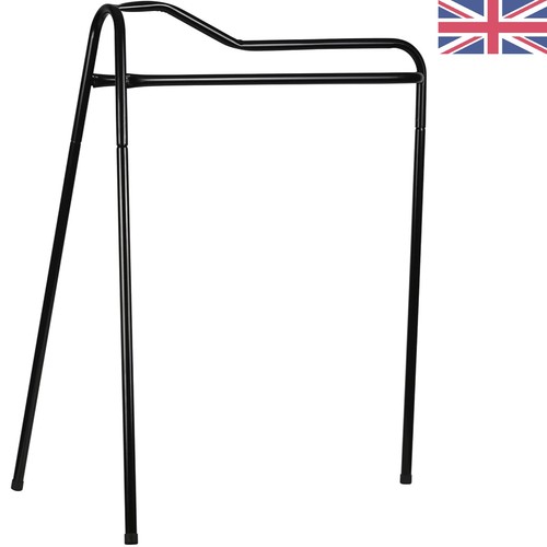 Black metal leg saddle rack - metal,