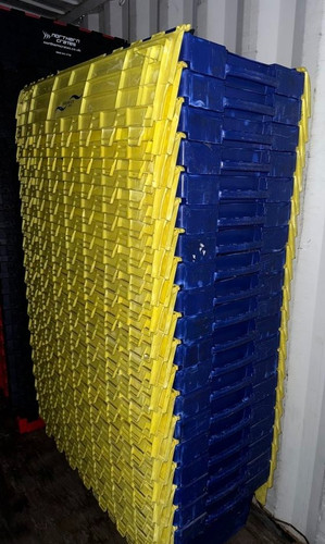 Used plastic storage crate - plastic,