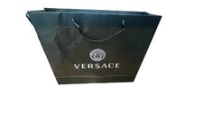 VERSACE Designer Empty Gift Bag-Black & Silver LARGE 55 Mx45x15cns - UK Seller.