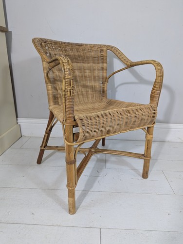 Woven cane armchair - woven,
