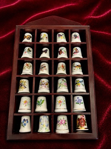 Porcelain thimbles display - porcelain,
