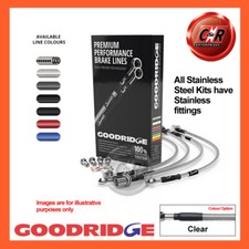Goodridge Stl Clear Hoses For Saab 900 2.0T Carlsson NoABS 89-92 SSB0301-6C-CL