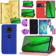 For Motorola Moto G7+ Power G8 Plus G8 Power PU Leather Wallet Flip Case Cover