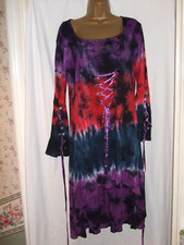 JORDASH TYE DYE COTTON JERSEY HIPPY DRESS