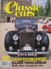 Classic Cars 08/1989 featuring