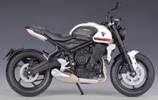 Welly 1:12 2021 Triumph Trident 660 Diecast Motorcycle Bike Model White