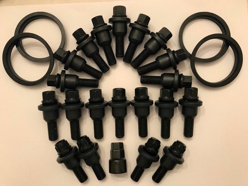 Black alloy wheel bolts - wheel,