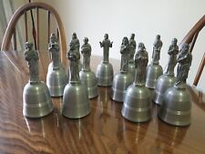 Danbury Mint Crown & Rose JESUS & 12 APOSTLES english pewter bell Collection 