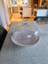 10 Inch Glass Cake Dome For Dessert Cake Cheese PLATE NOT INCLUDED