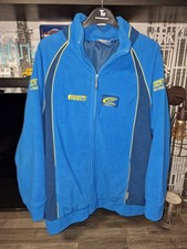 Vintage Subaru Racing Jacket Blue Mens Fleece Track Top Size XL Retro 90s