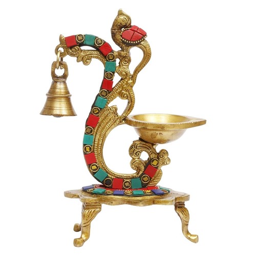 Brass multicolor bird - multicolor,