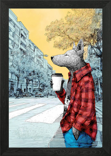 Morning sip framed - morning,