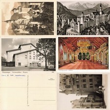 1962 Germany Postcards – 5x Neuschwanstein, Oberammergau & Ludwig II Castle