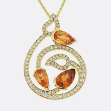 Boodles Spessartine Garnet and Diamond Necklace