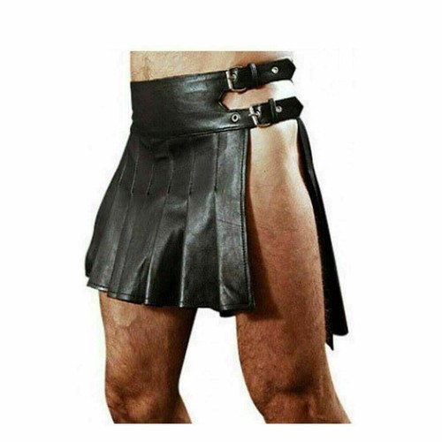 Mens genuine leather kilt - mens,
