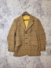 Bladen Supasax Blazer 36R Men's Brown Orange Check Wool Single-Breasted Jacket C