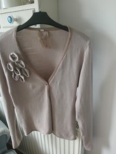 out of xile Dusky Pin Cardigan, Size 2, Pretty Crystal Button Closure 