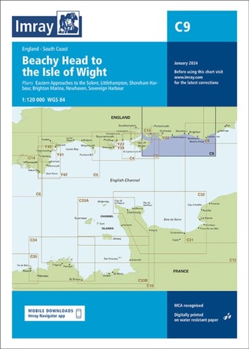 Imray chart beachy head - c9:,
