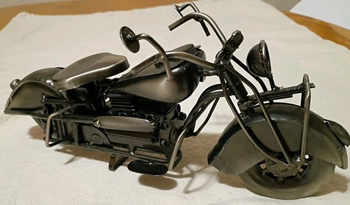 Metal motorcycle art sculpture - motorcycle,