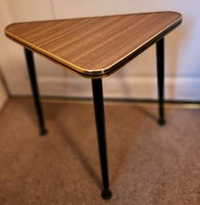 Side Table- Mid Century-60s. Triangular. Dansette Legs. Retro [C2]
