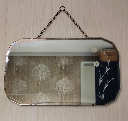 Vintage beveled edge mirror - vintage,