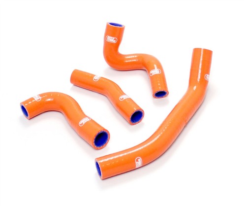 Orange samco silicon rad hoses - rad,