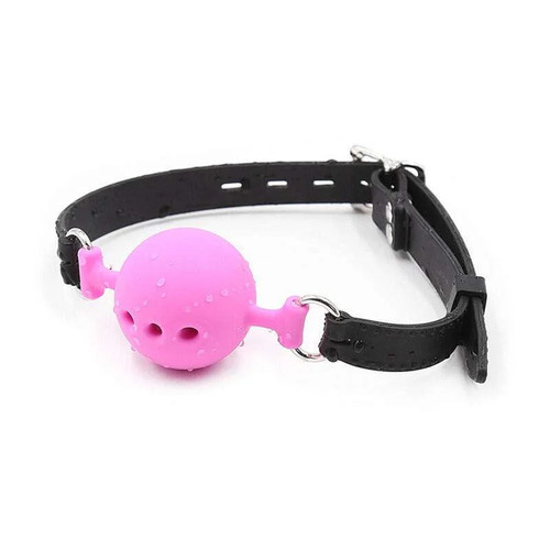Silicone ball gag pink - gag,