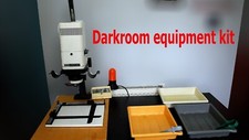 Darkroom equipment kit - enlarger "Opemus" 5, Timer, Red Safelight, Masking fram