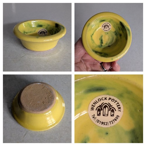 Wenlock pottery yellow butter - pottery,