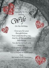 Especially To My Darling Wife- Endearing A5 Birthday Card for Her Wife Female