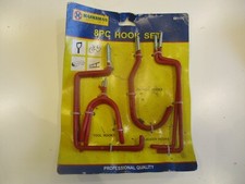 MARKSMAN 8 PIECE WALL HOOK SET RED RUBBER COATED - GARAGE LADDERS BICYCLES TOOLS