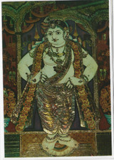 A VINTAGE  LARGE "DIWALI" GREETINGS CARD &  ENVELOPE  Swagat publishers  ~ India