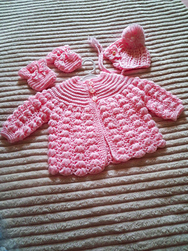 Handmade pink wool - wool, crochet