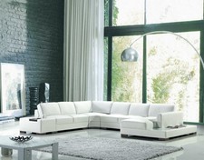 XXL leather sofa as corner