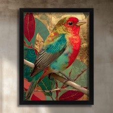 Colourful Bird Wall Art Print