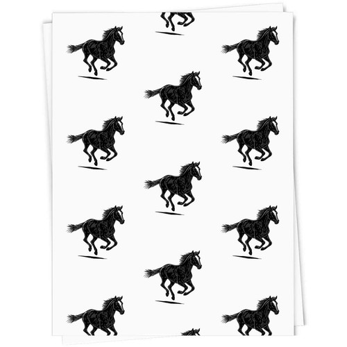 Horse running gift wrap - running,