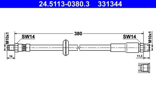 Brake hose ate - ate, audi