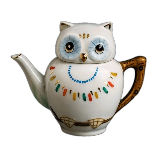 Vintage owl teapot - teapot, mini