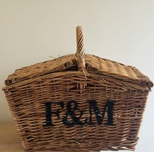 Fortum & Mason Picnic Huntsman Hamper Wicker Basket F&M Display Gift Storage